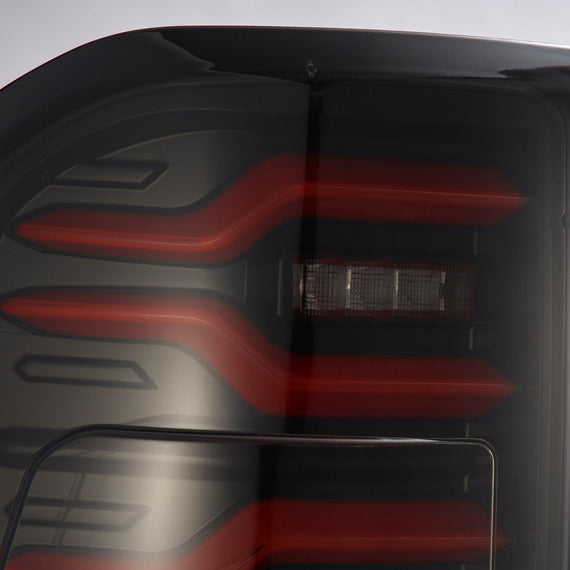 AlphaRex 2019-2022 Ram 1500 LUXX-Series LED Tail Lights Black-Red