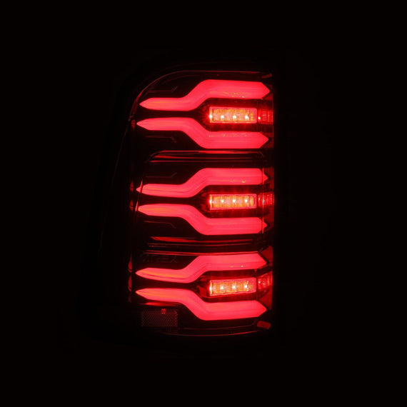 AlphaRex 2019-2022 Ram 1500 LUXX-Series LED Tail Lights Black-Red