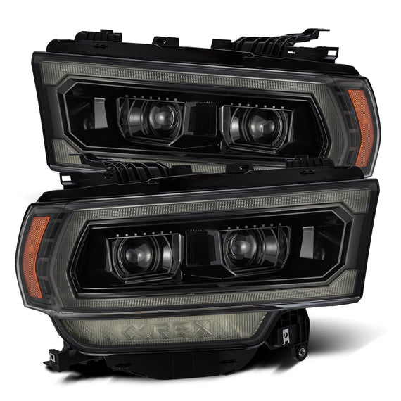 AlphaRex 2019-2022 Ram 2500/3500/4500/5500 LUXX-Series LED Projector Headlights Alpha-Black