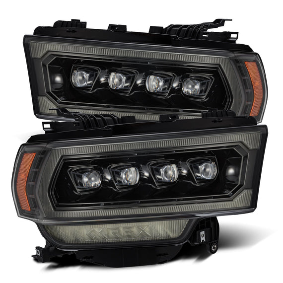 AlphaRex 2019-2022 Ram 2500/3500/4500/5500 NOVA-Series LED Projector Headlights Alpha-Black