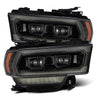 AlphaRex 2019-2022 Ram 2500/3500/4500/5500 PRO-Series Halogen Projector Headlights Alpha-Black