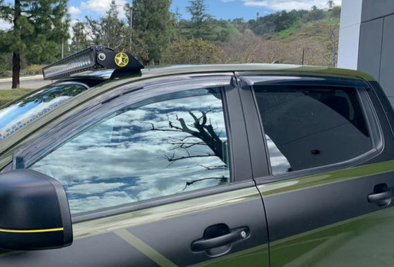 2019-2023 Ford Ranger Premium Series Taped-on Window Visors