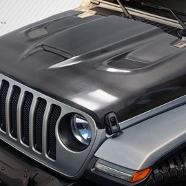 2019-2023 Jeep Wrangler JL / Gladiator JT Hellcat Look Carbon Fiber Hood Truck2go 