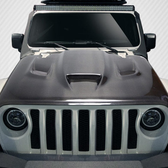 Carbon Creations 2019-2023 Jeep Wrangler JL / Gladiator JT Hellcat Look Carbon Fiber Hood
