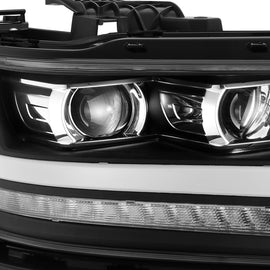 2019-2023 Ram 1500 LUXX-Series LED Projector Headlights Black Headlights Assembly AlphaRex 