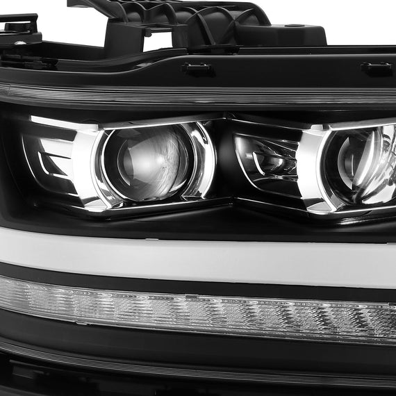 AlphaRex 2019-2024 Ram 1500 LUXX-Series LED Projector Headlights Black