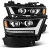 AlphaRex 2019-2023 Ram 1500 LUXX-Series LED Projector Headlights Black