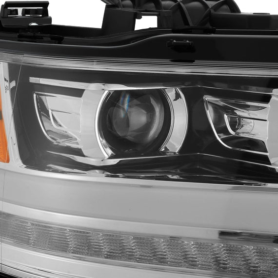 AlphaRex 2019-2023 Ram 1500 LUXX-Series LED Projector Headlights Chrome
