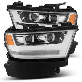 2019-2023 Ram 1500 LUXX-Series LED Projector Headlights Chrome Headlights Assembly AlphaRex 