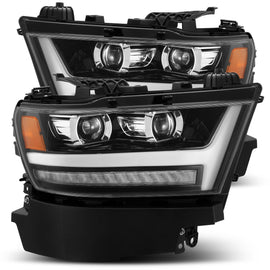 2019-2023 Ram 1500 LUXX-Series LED Projector Headlights Jet Black Headlights Assembly AlphaRex 