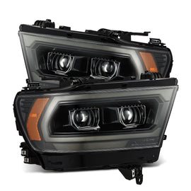 2019-2023 Ram 1500 (MK II 2500 Style) LUXX-Series LED Projector Headlights Alpha-Black Headlights Assembly AlphaRex 