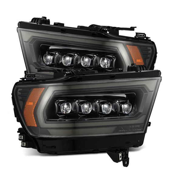 AlphaRex 2019-2023 Ram 1500 (MK II 2500 Style) NOVA-Series LED Projector Headlights Alpha-Black