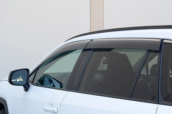 2019-2023 Toyota RAV4 Taped-on Window Visors (Chrome Trim)