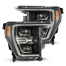2021-2023 Ford F-150 LUXX-Series LED Projector Headlights Black Headlights Assembly AlphaRex 