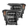 AlphaRex 2021-2023 Ford F-150 NOVA-Series LED Projector Headlights Black