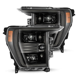 2021-2023 Ford F150 PRO-Series Halogen Projector Headlights Alpha-Black Headlights Assembly AlphaRex 