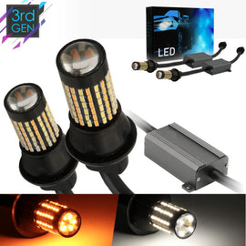 3157 / 3156 Dual Color Switchback Error Free LED Light Bulbs (White/Amber) LED Accessories Truck2go 