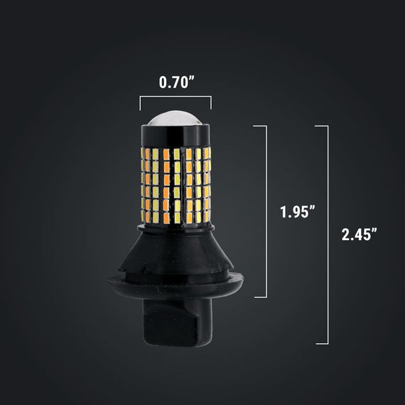 3157 / 3156 Dual Color Switchback Error Free LED Light Bulbs (White/Amber)