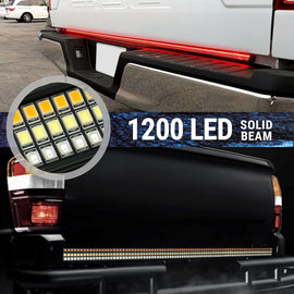 60" Solid Beam Red Sequential Turn Signal w/ Flash Strobe LED Tailgate Light Bar LED Tailgate Light Bar Truck2go 