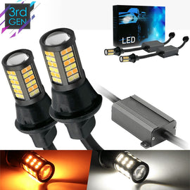 7443 / 7440 Dual Color Switchback Turn Signal - Parking Lights Error Free LED Light Bulbs (White/Amber) LED Accessories Truck2go 