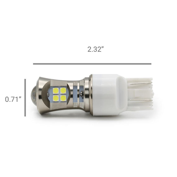 7443 / 7440 Turn Signal - Daytime Running DRL LED Projector Light Bulbs (White)