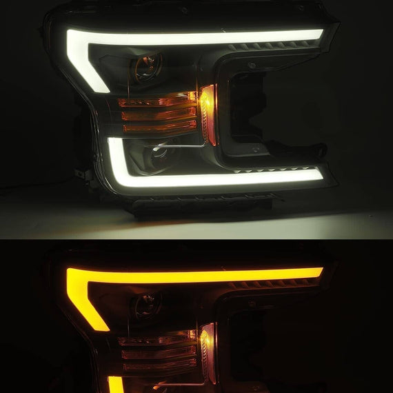 AlphaRex 2018-2020 Ford F-150 LUXX-Series LED Projector Headlights Black
