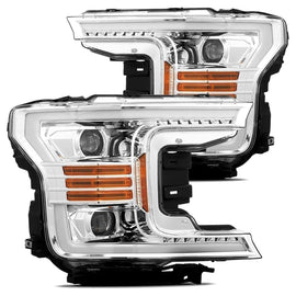 AlphaRex 2018-2020 Ford F150 LUXX-Series LED Projector Headlights Chrome Headlights Assembly AlphaRex 