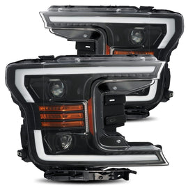 AlphaRex 2018-2020 Ford F150 LUXX-Series LED Projector Headlights Jet Black Headlights Assembly AlphaRex 