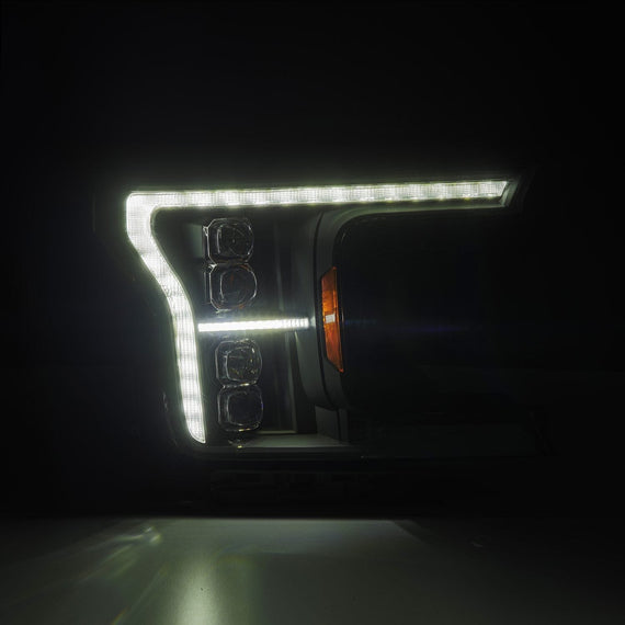 AlphaRex 2018-2020 Ford F-150 (MK II 14th Gen Style) NOVA-Series LED Projector Headlights Black
