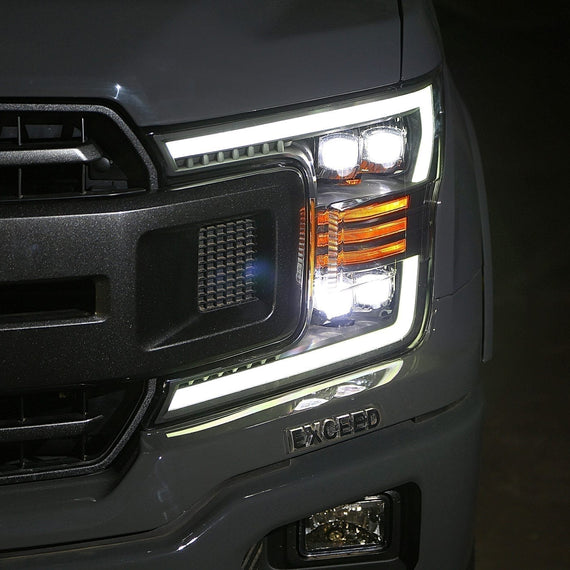 AlphaRex 2018-2020 Ford F-150 NOVA-Series LED Projector Headlights Black