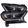 AlphaRex 2019-2022 Ford Ranger LUXX-Series LED Projector Headlights Black