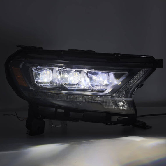AlphaRex 2019-2022 Ford Ranger NOVA-Series LED Projector Headlights Black