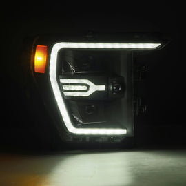 AlphaRex 2021-2023 Ford F-150 Raptor LUXX-Series LED Projector Headlights Black Headlights Assembly AlphaRex 