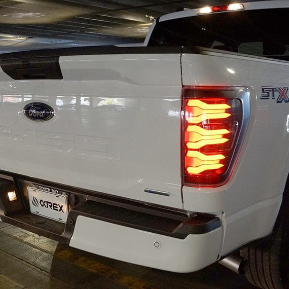 AlphaRex 2021-2023 Ford F-150 LUXX-Series LED Tail Lights Alpha-Black