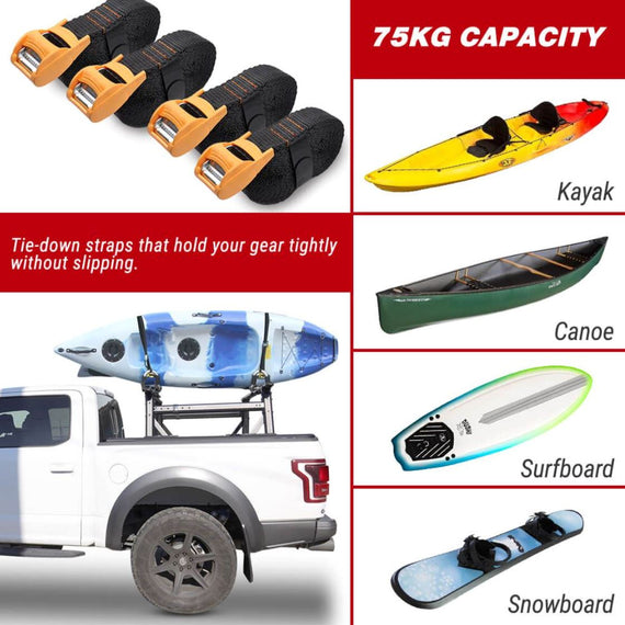 Buy Universal Canoe Kayak Foldable Roof Rack Ski Surf Snow Board Carrier –  Truck2go