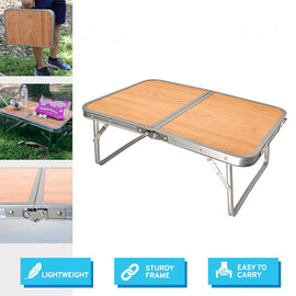 Portable camping table outdoor use table mini wooden made by truck2go