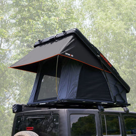Overland roof top tent hard shell camping tent by open road 