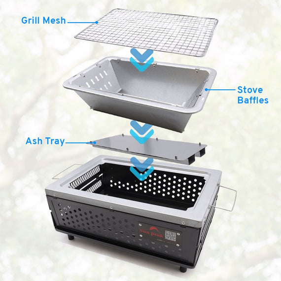 Portable Outdoor Mini Metal Charcoal Barbecue Grill