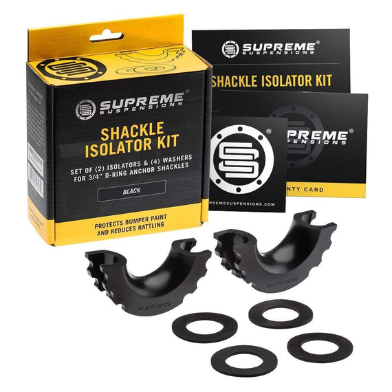 Supreme Suspension Universal Black D-Ring Shackle Isolator kit