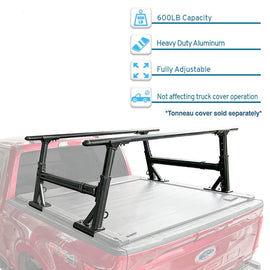 Universal fit Truck Bed Height Adjustable Utility Ladder Rack (Fits only with our PRO / RECOIL / E-power Retractable cover) utility rack Truck2go 