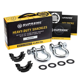 Heavy duty D-ring shackle Supreme Suspension Silver shackle ring